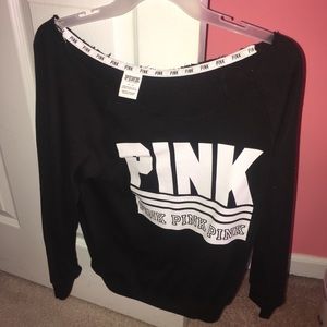 Victoria secret black off the shoulder tee